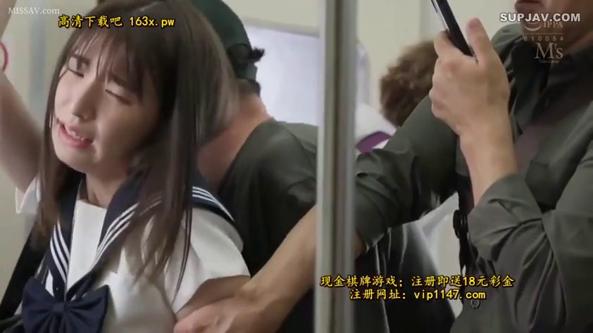 顔 · 站姿 · 手すり · 猥褻 · 苦痛 · 水手服 · 痴汉 · 电车