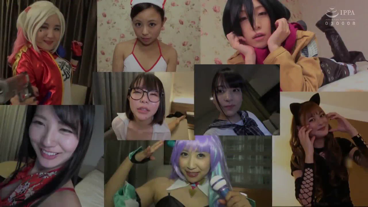 摄影棚 · 话筒 · Cosplay套装 · 多样 · 面对镜头 · 多种姿势 · 女优合集 · 面部拼接