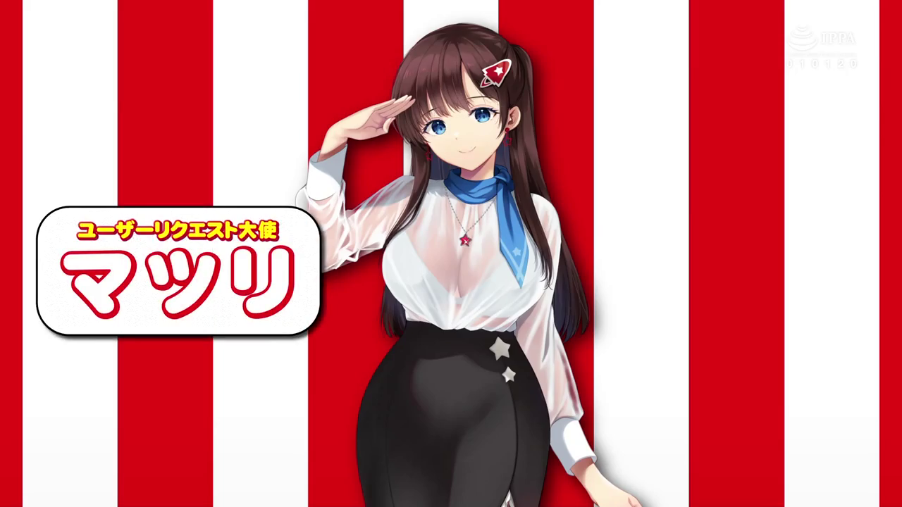 微笑 · 半身特写 · 动漫插画 · 蓝丝巾 · 红白条纹背景 · 敬礼姿势 · 敬礼 · 胸针