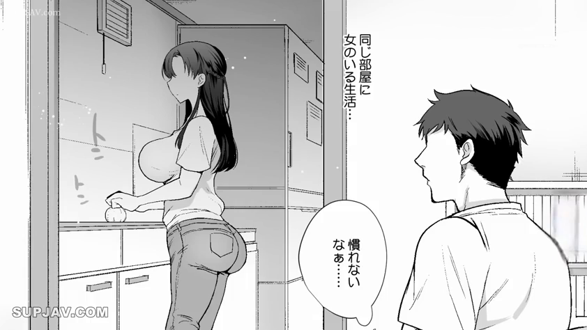 站立 · 厨房 · T恤 · 側影 · 厨具 · 黑白漫画 · 切菜